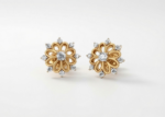 gold plated cz earrings