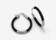 dual tone leather earrings