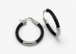 dual tone leather earrings