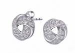 love knot cz earrings