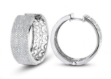 micro pave huggie earrings