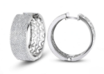 micro pave huggie earrings