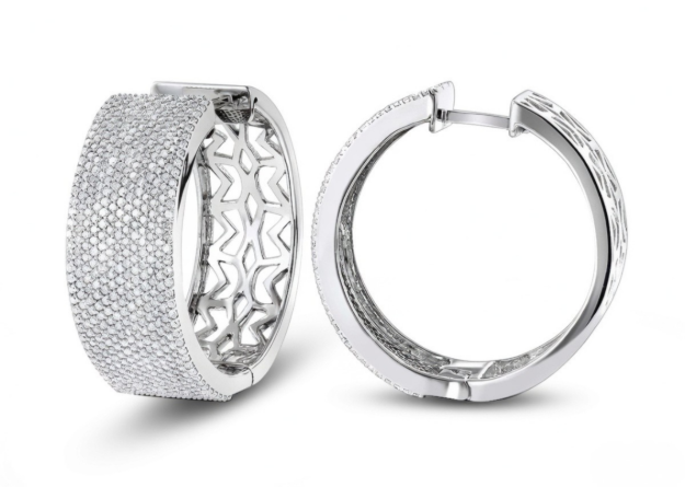 micro pave huggie earrings
