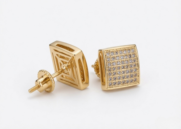 hip hop CZ earrings