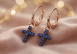 elegant cross earrings