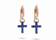 gemstone cross earrings