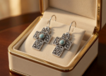 antique finish earrings