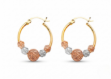 three tone hoop earrings