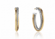 two tone hoop earrings