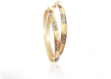 three tone hoop earrings