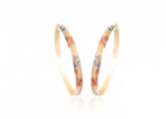 three tone hoop earrings