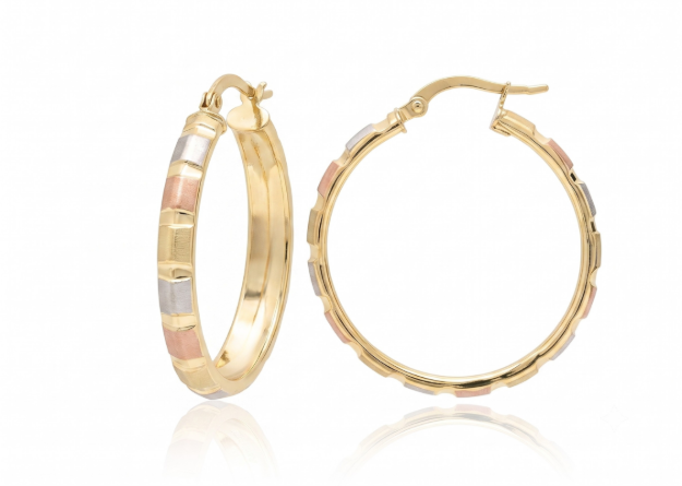 three tone seminario earrings