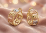 3 tone earrings women