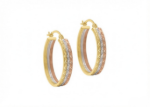 three tone seminario earrings