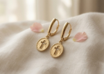 antiqued gold earrings