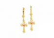 heart cross earrings