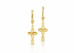 gold plated cross earrings