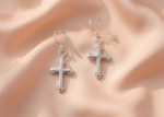 cross dangle earrings women