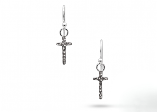 cross dangle earrings