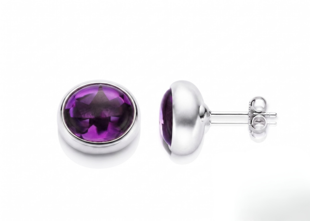 amethyst stud earrings